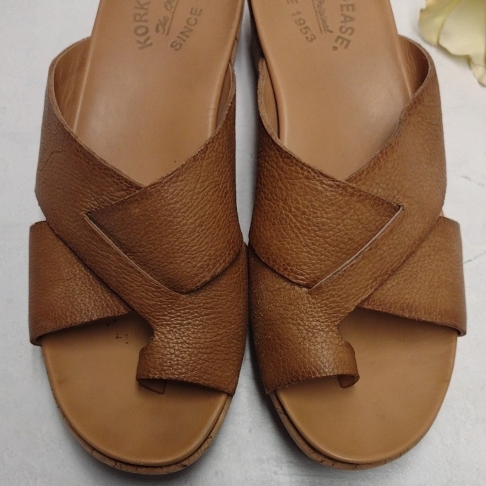 Kork-Ease Women's Brown Slide Sandals - Picture 3 of 9